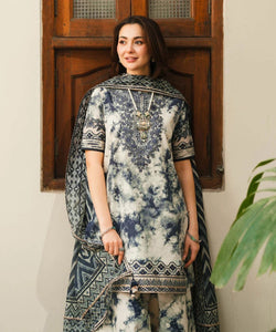 Luxury Digital Print+Embroidered 3 Piece