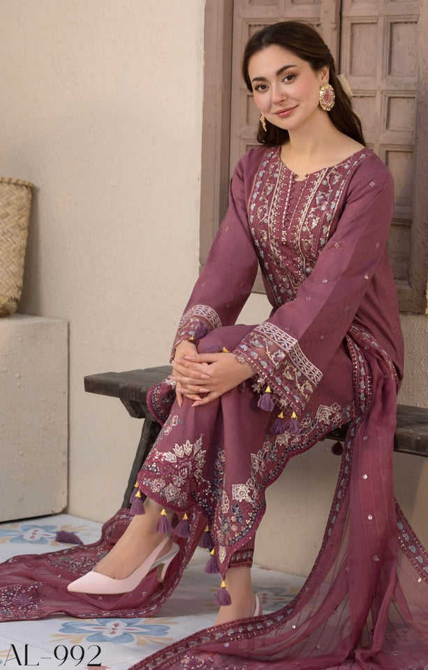 Luxury Embroidered 3 Piece