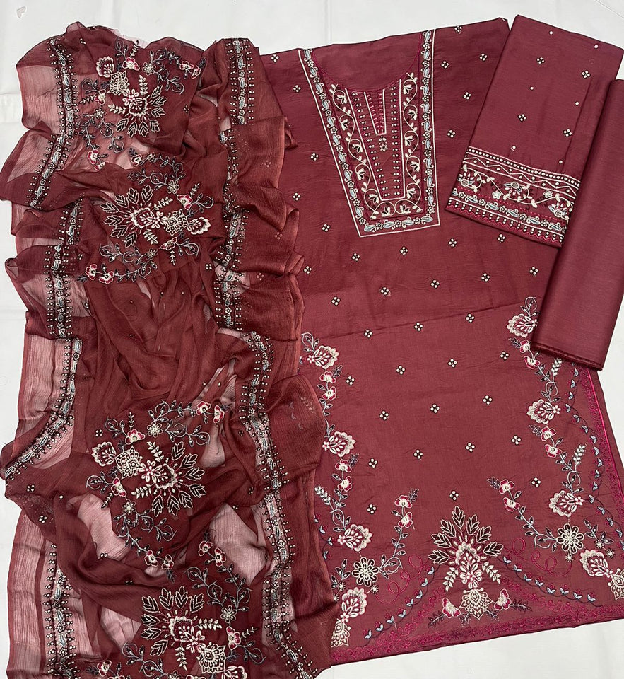 Luxury Embroidered 3 Piece