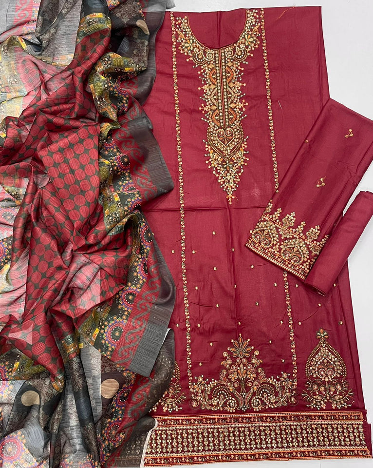 Luxury Embroidered 3-Piece