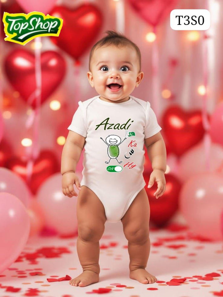 Azadi Romper I Jashn-e-Azadi Baby Romper I Azadi Miniwear I Mera Pakistan Romper