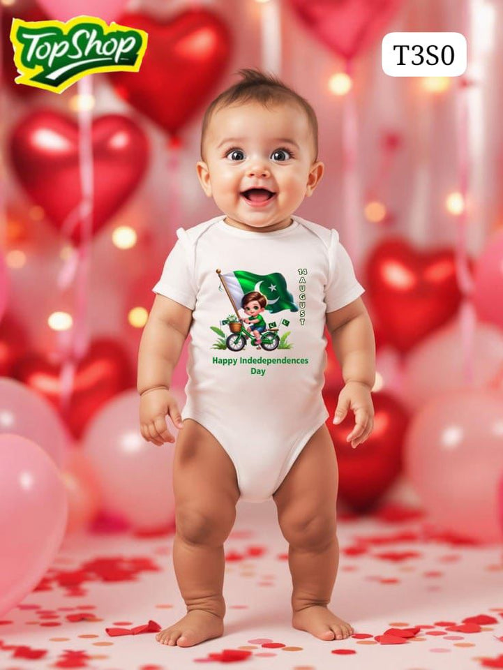 Azadi Romper I Jashn-e-Azadi Baby Romper I Azadi Miniwear I Mera Pakistan Romper