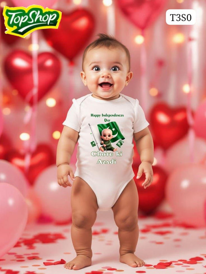 Azadi Romper I Jashn-e-Azadi Baby Romper I Azadi Miniwear I Mera Pakistan Romper