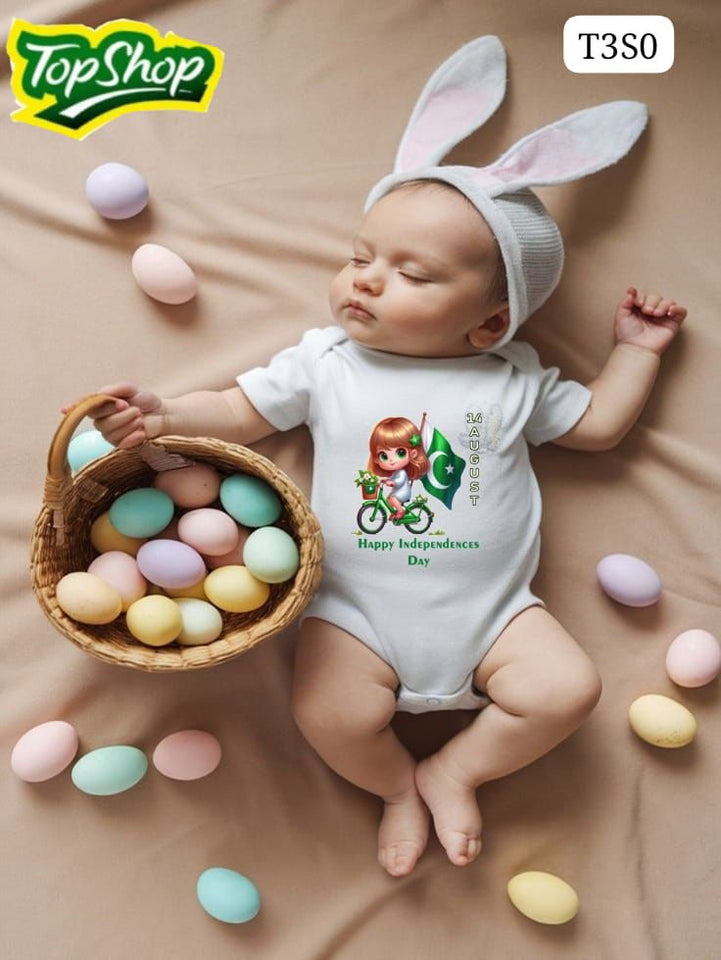 Azadi Romper I Jashn-e-Azadi Baby Romper I Azadi Miniwear I Mera Pakistan Romper
