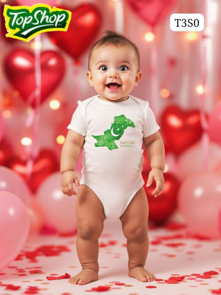Azadi Romper I Jashn-e-Azadi Baby Romper I Azadi Miniwear I Mera Pakistan Romper